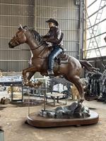 Statue de cheval de saut en Bronze de luxe peinture Sculpture d'art en métal Sculpture en Bronze de cheval d'élevage Art équestre grandeur nature pour jardin
