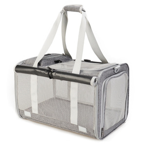 Sacs de transport de voyage portables respirants imperméables durables pour chiens chats rideaux roulants personnalisables tissu chat transporteur fermeture éclair - Product Image 3