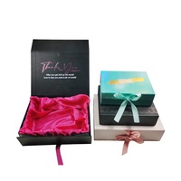 Grandes boîtes d'emballage en carton rigide à fermeture magnétique de qualité supérieure personnalisées boîte cadeau en papier noir mat