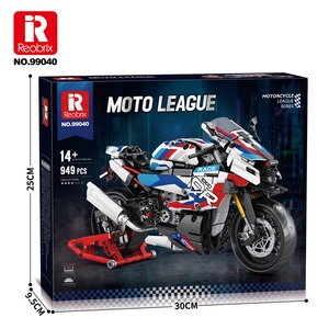 Reobrix M1000, Kit de Construcción de Motocicleta Deportiva de 949 Piezas, Serie Técnica, Modelo de Carreras con Transmisión por Cadena y Dirección, Juguete de Plástico ABS para Adultos - Product Image 3