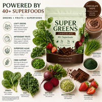 Poudre de Super Aliments Verts Premium avec Plus de 40 Super Aliments : Açaï, Camu Camu, Patate Douce Violette, Spiruline – Bien-être Quotidien