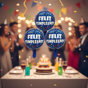 Ballons ronds en aluminium Party Love 24,5x30,5cm, décorations d'anniversaire pour fêtes d'enfants - Product Image 2