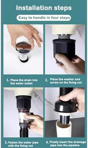 Moderno tubo di scarico flessibile nero <span class=keywords><strong>per</strong></span> cucina lavello lavabo lavabo tubo di scarico <span class=keywords><strong>per</strong></span> il collegamento fognario - Product Image 3