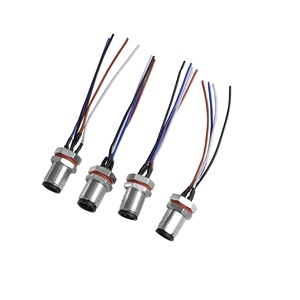 להתאמה אישית LED חיצוני אור 2 פין בורג סוג כבל חיווט IP68 עמיד למים תקע חשמל חוט מחבר כבל - Product Image 4