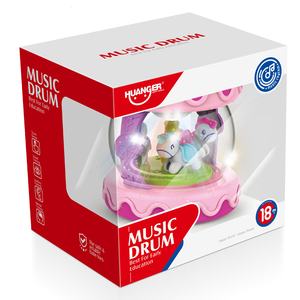 HUANGER Nuevo Tambor Musical Educativo Multifuncional para Bebés, Tambor Giratorio, <span class=keywords><strong>Carrusel</strong></span> Musical, Tambor de Mano, Juguetes para Bebés - Product Image 2