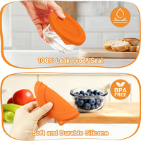 Couvercles en silicone de qualité alimentaire, compatibles lave-vaisselle et micro-ondes, remplacement pour Pyrex Freshlock et SNAPWARE (7202R)