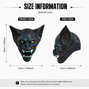 Máscara de Demonio de <span class=keywords><strong>Cara</strong></span> Completa, Realista, de Látex, Divertida, con Colmillos y Ojos Brillantes, para Halloween, Cosplay, Fiestas, Accesorios Personalizados - Product Image 6
