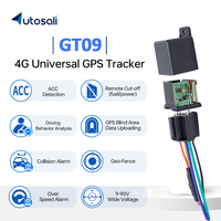 Traqueur de véhicule GPS Autosali GT09 4G avec relais arrêt du moteur à distance via SMS et plate-forme IOT sans commande GPRS