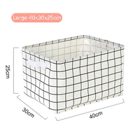 Panier de rangement pliable en toile avec poignée, grande capacité pour jouets, cosmétiques, linge