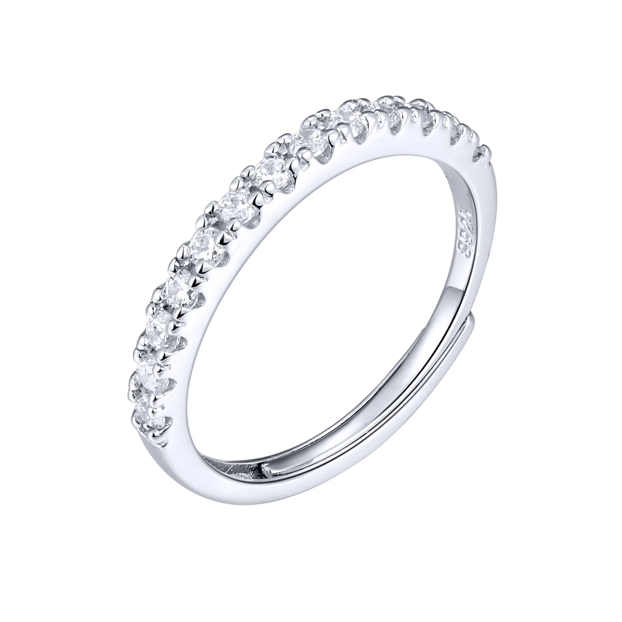 Fabrika fiyat 925 gümüş komik nişan yüzüğü sınıf çiftler için ayarlanabilir güzel takı