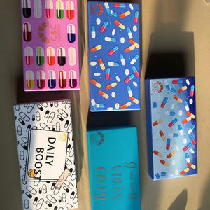 Espejo exterior de acabado mate suave al tacto de 7 compartimentos personalizado en el interior de la pastillero rectangular - Product Image 6