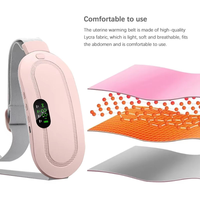 Cinturón Térmico USB para Aliviar el Dolor Menstrual, Cinturón Inteligente para Calentar la Zona Abdominal, Almohadilla Térmica para Cólicos Menstruales