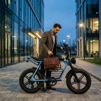 Bicicleta eléctrica de último diseño, modelo nuevo de 48V con neumáticos anchos de 20 pulgadas, Scrambler E-bike para desplazamientos urbanos a la moda.