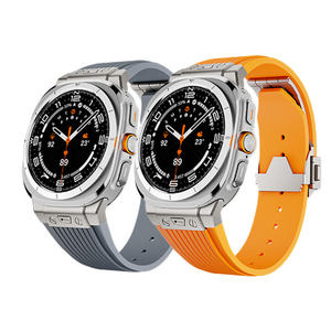 <span class=keywords><strong>Compatible</strong></span> <span class=keywords><strong>con</strong></span> <span class=keywords><strong>Samsung</strong></span> Galaxy Watch 7 47mm Ultra Watch Hengbao Edition Conector de metal Correa de <span class=keywords><strong>reloj</strong></span> de silicona de alta calidad - Product Image 1