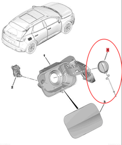 Nouveau bouchon de réservoir de carburant moteur, bouchon d'essence OE YL00620180 YL00370280 9829645380 pour 3008 5008 4008 C5 AIRCROSS <span class=keywords><strong>DS7</strong></span> DS9 - Product Image 2