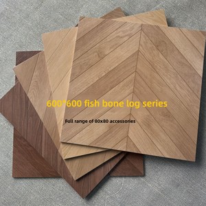 Carreaux en bois de frêne à grain de bois, design nordique <span class=keywords><strong>Versailles</strong></span>, 600x600, forme irrégulière, chevrons, finition mate, style antique, antidérapants - Product Image 2