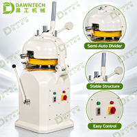 Machine semi-automatique de division et de façonnage de pâte, coupe-pâte et façonneuse commerciale pour boulangerie, pour la fabrication de boules de pâte à pain, à pain de mie et à pizza