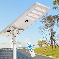 Lampe solaire tout-en-un intégrée et projecteur solaire en aluminium pour éclairage extérieur avec capteur