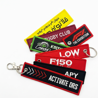 Porte-clés en tissu durable brodé GraceCraft, logo personnalisé, impression par transfert thermique, porte-clés textile personnalisé, promotionnel