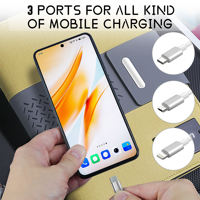 Ensemble cadeau d'entreprise personnalisé avec logo, batterie externe 8000 mAh avec câble intégré, carnet en cuir PU