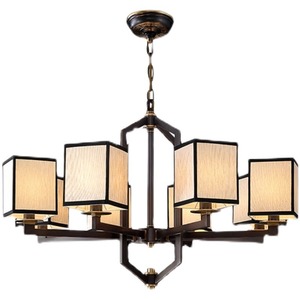 โคมไฟระย้า LED ปรับความสูงได้สไตล์จีนใหม่ โคมไฟสไตล์เรโทรทันสมัยเรียบง่ายสำหรับห้องนั่งเล่นห้องนอน - Product Image 3