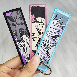<span class=keywords><strong>LLavero</strong></span> bordado personalizado, diseño de logotipo, <span class=keywords><strong>llavero</strong></span> bordado de tela, sublimación antes de la etiqueta clave, <span class=keywords><strong>llavero</strong></span> de tela de vuelo - Product Image 4