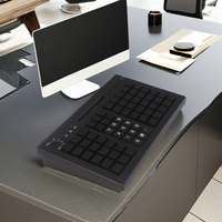 Keyboard yang dapat diprogram 66 tombol dengan pembaca kartu magnetik dan kunci elektronik harga pabrik Aksesori sistem POS