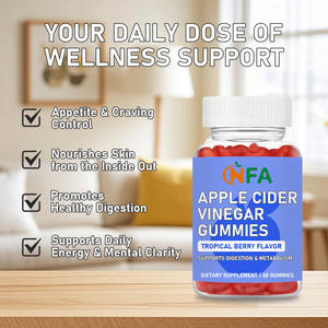 Gomitas de vinagre de sidra de manzana personalizadas de fábrica con folato, suplemento dietético que apoya la energía diaria y la claridad mental. - Product Image 2