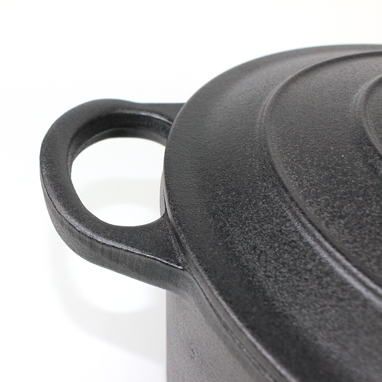 Pré-assaisonné En Fonte de grande taille Cuisine Faitout Cocotte
