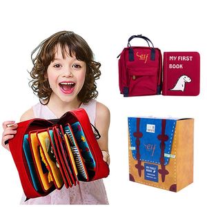 Jouets Montessori en gros, <span class=keywords><strong>livre</strong></span> d'activités pour tout-petits, tableau d'activités en feutre et sac à dos scolaire pour enfants, ensemble de jouets d'apprentissage précoce, ensemble de livres en tissu - Product Image 1
