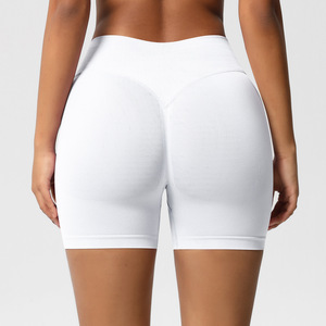 Shorts Deportivos al por Mayor para Mujer, de 3 Pulgadas, Acanalados, Sin Costuras, con Espalda en V, Efecto Levanta Glúteos, para Gimnasio, Pilates, Ciclismo, OEM ODM - Product Image 6