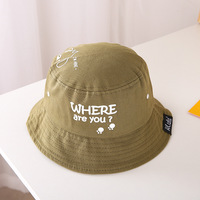 2022 fabricante personalizado bordado niños niña algodón sol pescador sombrero bebé cubo sombrero