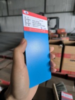Revêtement en poudre bleu mat lisse RAL5015 Peinture pour meubles d'intérieur et d'extérieur en polyester époxy pour tables et bateaux à pulvériser