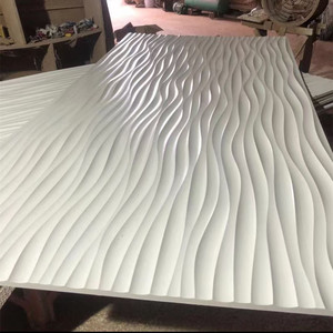 Không Thấm Nước Fluted CNC Khắc Tường Bảng Điều Khiển Rắn Gỗ MDF Tường Hội Đồng Quản Trị Cho Nội Thất Văn Phòng Khách Sạn Hdf Ốp Nhựa Ứng Dụng - Product Image 1