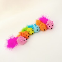 Jouet pour chat en peluche avec queue à plumes, jouet à mâcher interactif pour chatons, idéal pour les chats d'intérieur