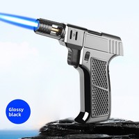 Briquet torche gonflable multifonction en plastique résistant au vent et aux hautes températures, pour barbecue, utilisation en extérieur, carburant au butane, pistolet à souder à main