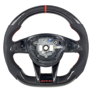 Volante de Fibra de Carbono Real Hecho en Fábrica para <span class=keywords><strong>Mercedes</strong></span> <span class=keywords><strong>Benz</strong></span> <span class=keywords><strong>AMG</strong></span> W205 W213 Clase <span class=keywords><strong>C</strong></span> CLA GLA 2015-2019 - Product Image 3