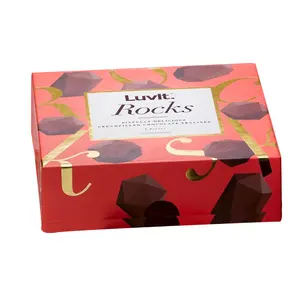 Custom Large Foldable Candy Cufflink Gift Box Food Grade Colorful Wedding Chocolate Glossy/Matt Varnishing Lamination Printings