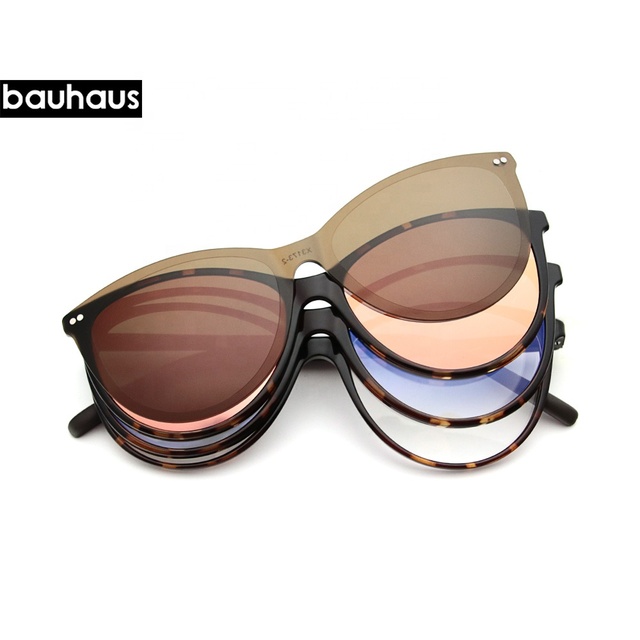 High Quality Ultem Eyeglasses with Three Magnetic Sunglasses Driving
