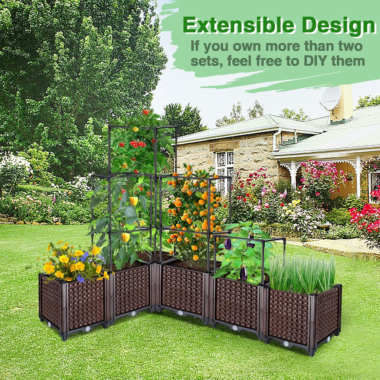 Supporti Per Piante In Acciaio Con Rivestimento Verde – 8 Pali Da 40 Cm + 20 Clip – Per Rose, Gigli, Pomodori - 2
