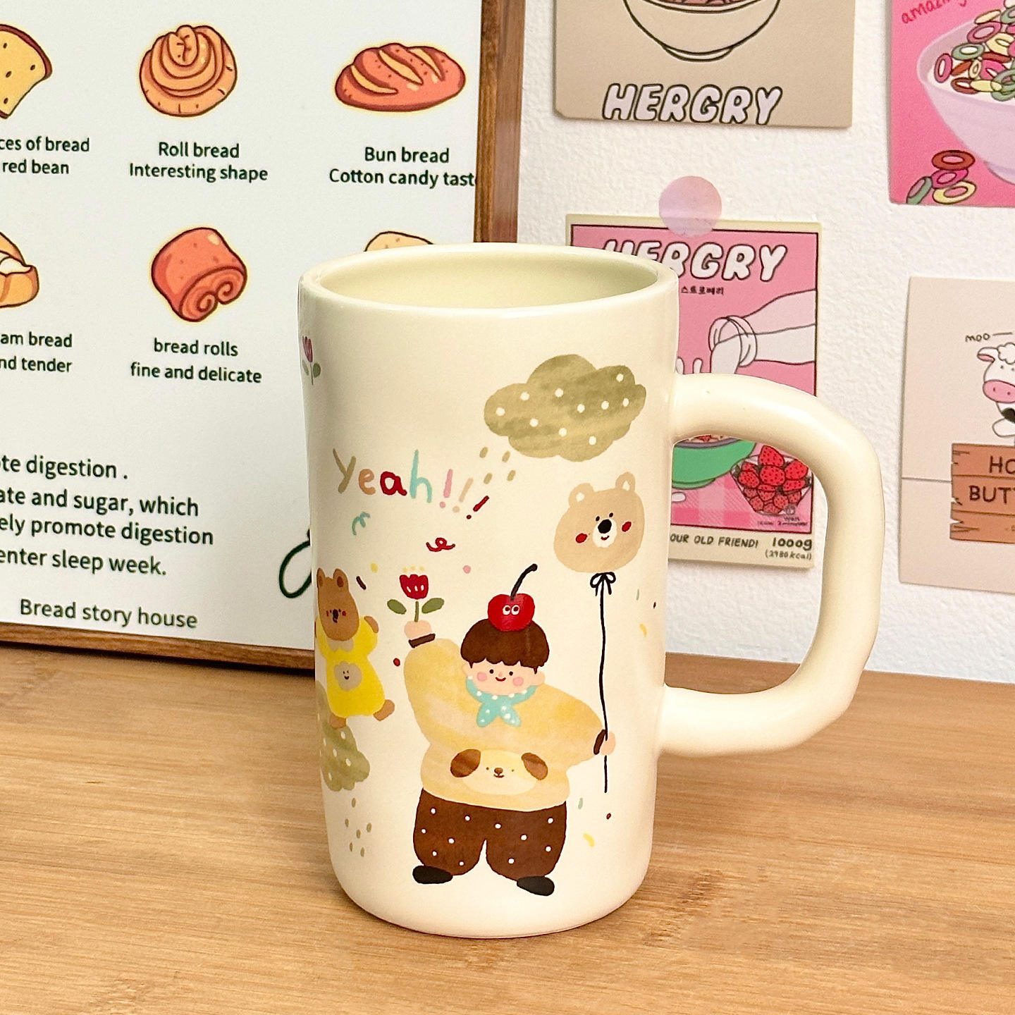 [แก้วเดี่ยว] แก้วเชอร์รี่พร้อมหลอด - บอลลูนบอย