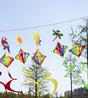 Décor de jardin suspendu en forme d'abeille, d'oiseau, de papillon, avec spirale éolienne rotative, pour festivals et fêtes