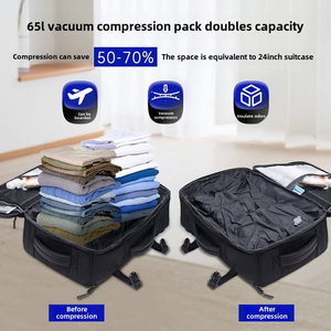 High-End Men's Multi-Functional Large-Capacity Travel <b>Backpack</b> Vacuum Compression Customizable Polyester Vacuum Seal <b>Backpack</b> - Product Image 4