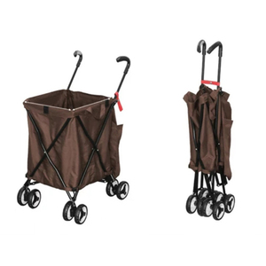 Multifunctional Foldable Utility Cart 4-Wheel Rolling <strong>Trolley</strong> for Shopping, Laundry, Picnic &amp; Daily Use - Product Image 2