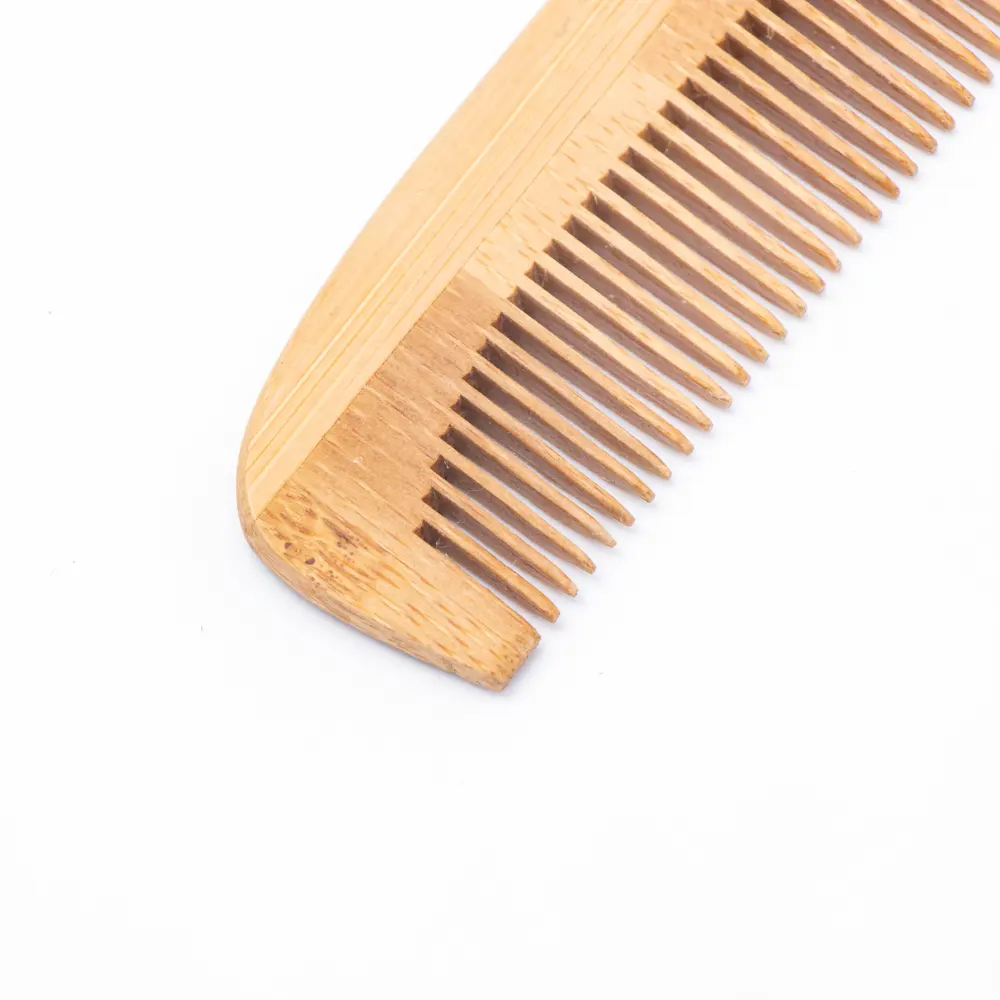 Pente de cabelo de bambu para salão de beleza doméstico, pente pequeno ecológico para salão de beleza