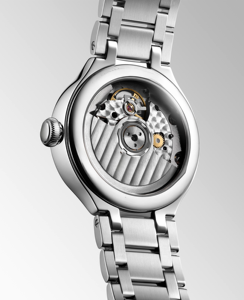 Montre mécanique automatique à phases de lune pour femmes avec index en cristal et bracelet en acier inoxydable Longinesing - Product Image 2