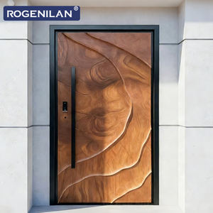 <span class=keywords><strong>Puerta</strong></span> de Seguridad Antirrobo de Aluminio con Grabado 3D Exterior Personalizado de Fábrica ROGENILAN, <span class=keywords><strong>Puerta</strong></span> Pivotante Frontal para Villa - Product Image 3