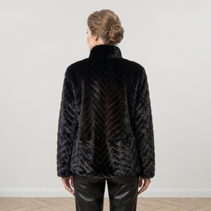 Giacche in Pelle <span class=keywords><strong>con</strong></span> Pelliccia Interna per Donna, Moda Invernale, Colletto in Pelliccia Personalizzabile, <span class=keywords><strong>Cappotto</strong></span> in Ecopelliccia - Product Image 2