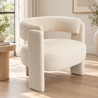 Chaises de bar hautes de comptoir, style scandinave minimaliste, couleur crème, pour îlot de cuisine, vente directe usine