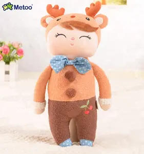 Metoo-娃娃原装100% 棉鹿毛绒毛绒玩具定制睡眠动物娃娃婴儿卡哇伊毛绒玩具